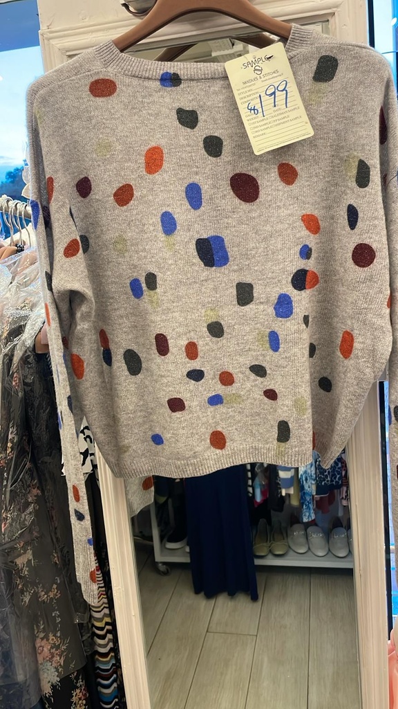 復古斑點針織衫