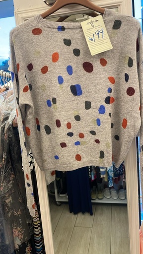 復古斑點針織衫